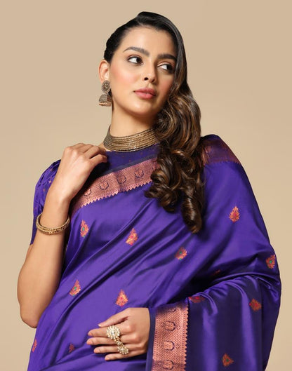 Royal Blue Silk Saree | Leemboodi