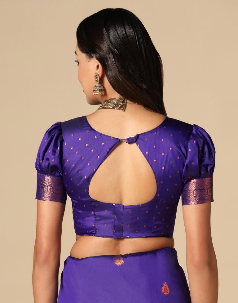 Royal Blue Silk Saree | Leemboodi