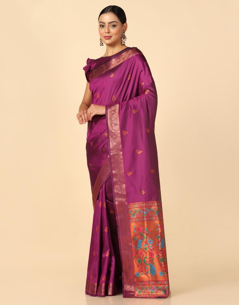Purple Silk Saree | Leemboodi