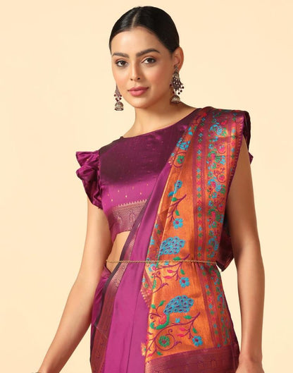 Purple Silk Saree | Leemboodi