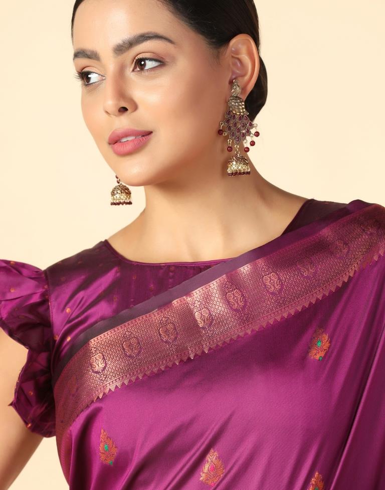 Purple Silk Saree | Leemboodi