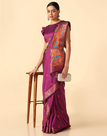 Purple Silk Saree | Leemboodi