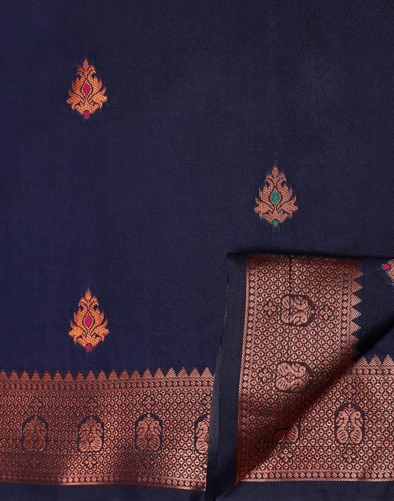 Dark Blue Silk Saree | Leemboodi