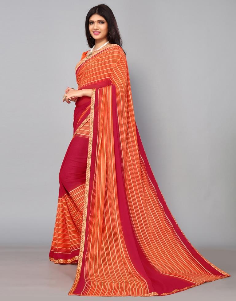 Maroon Georgette Saree | Leemboodi