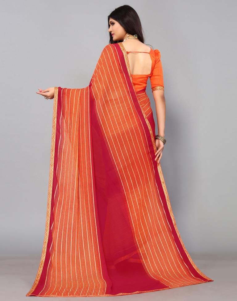 Maroon Georgette Saree | Leemboodi