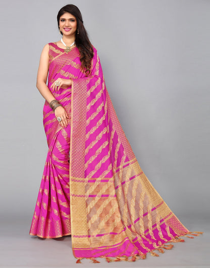 Pink Banarasi Saree