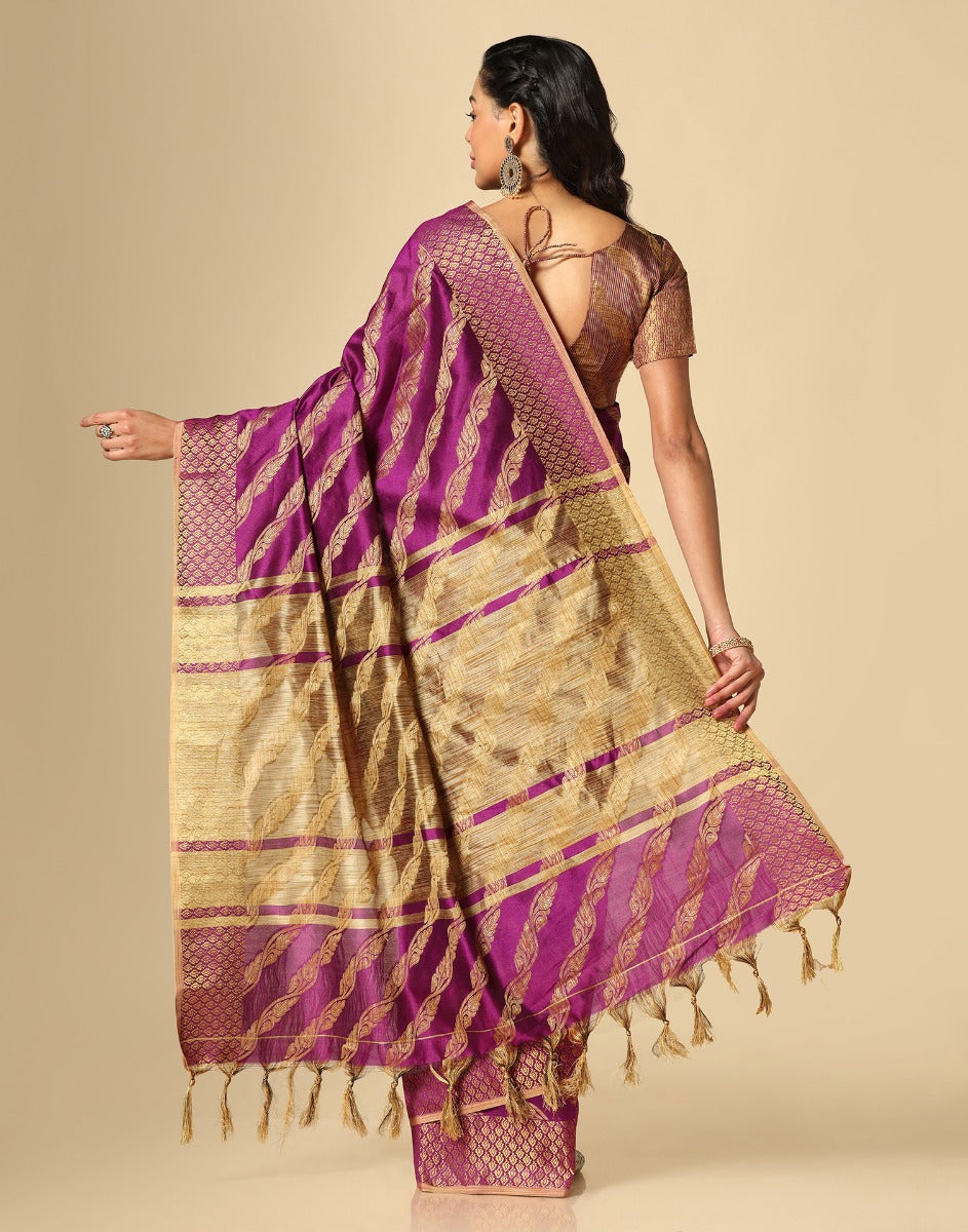 Purple Silk Saree | Sudathi