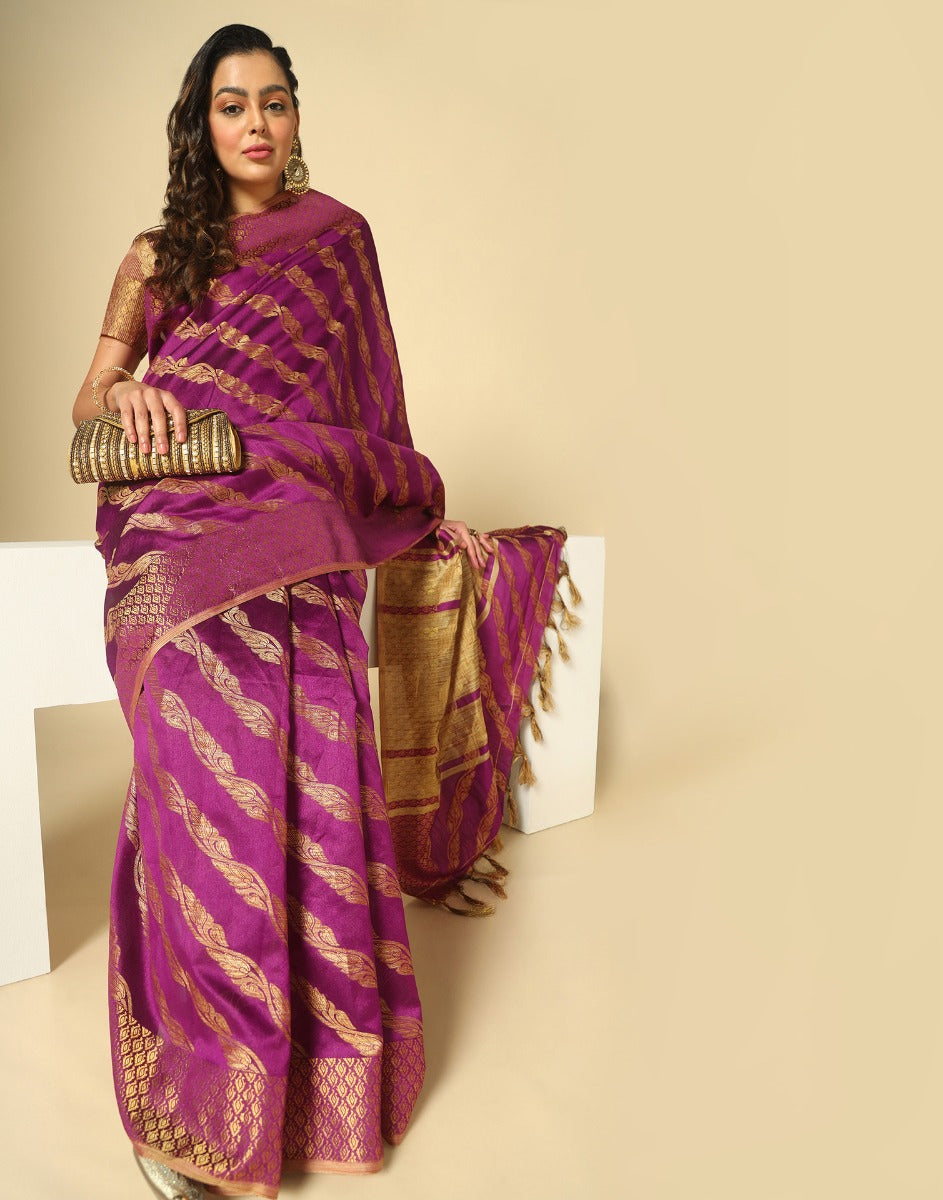 Purple Silk Saree | Sudathi