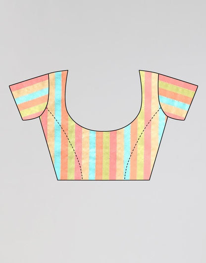 Beige Printed Saree | Sudathi