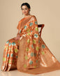 Orange Banarasi Organza Saree | Leemboodi