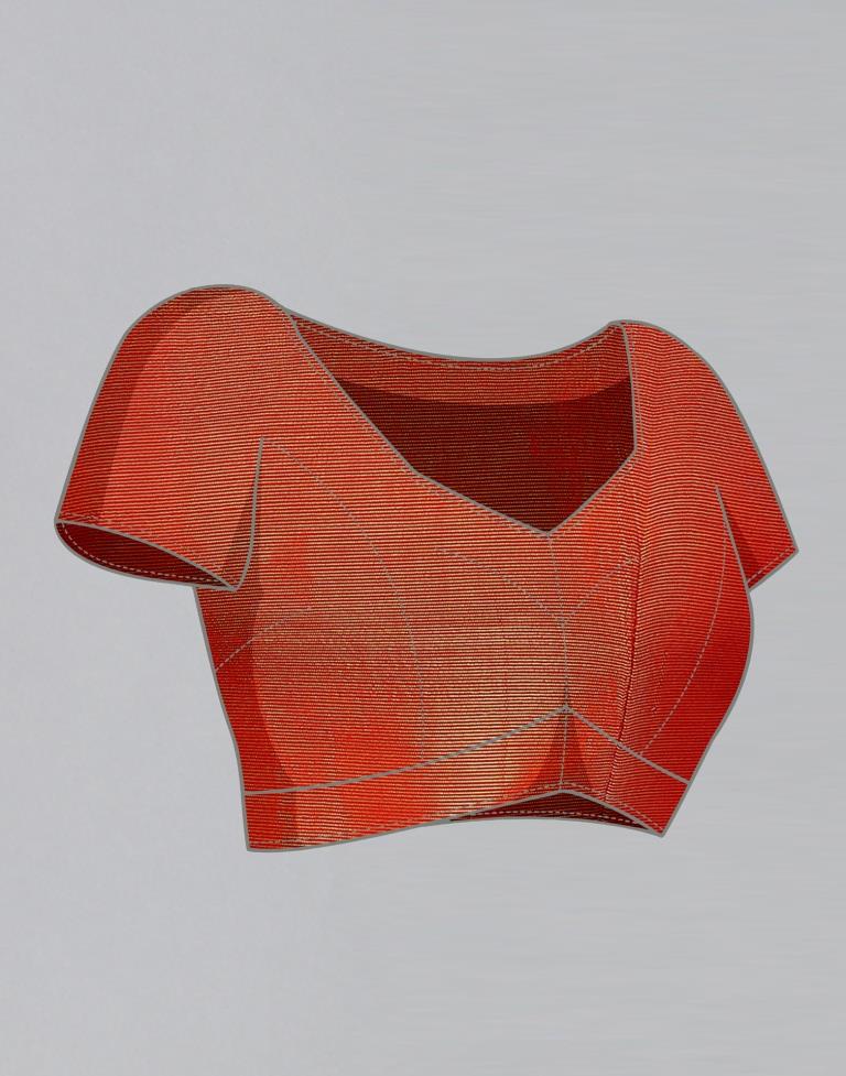 Turquoise Green Brasso Printed Woven Saree | Leemboodi