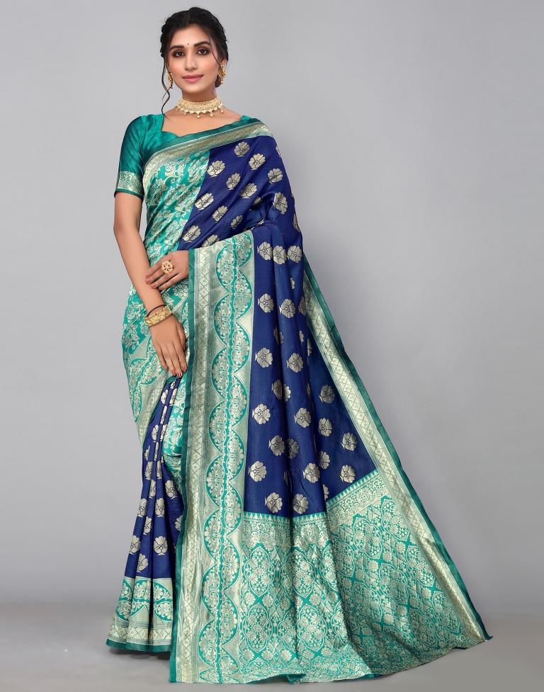 Rama Green Banarasi Silk Saree | Sudathi