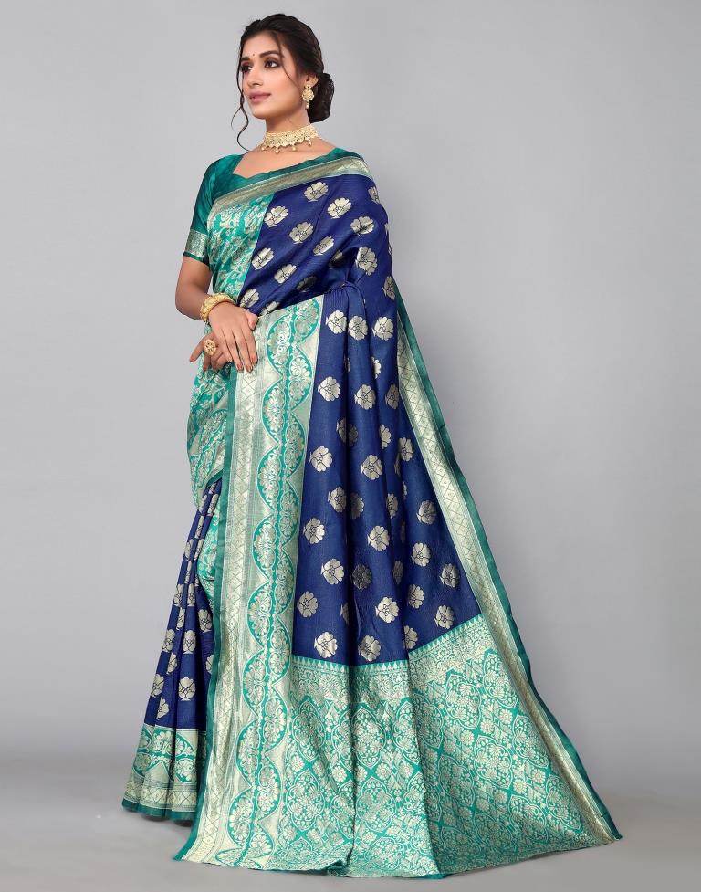 Rama Green Banarasi Silk Saree | Sudathi