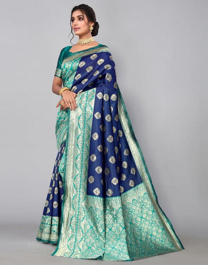 Rama Green Banarasi Silk Saree | Sudathi