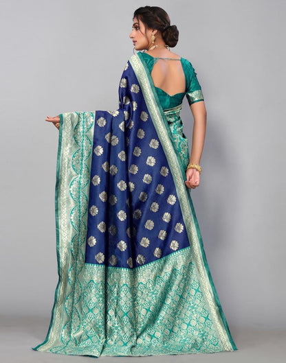 Rama Green Banarasi Silk Saree | Sudathi