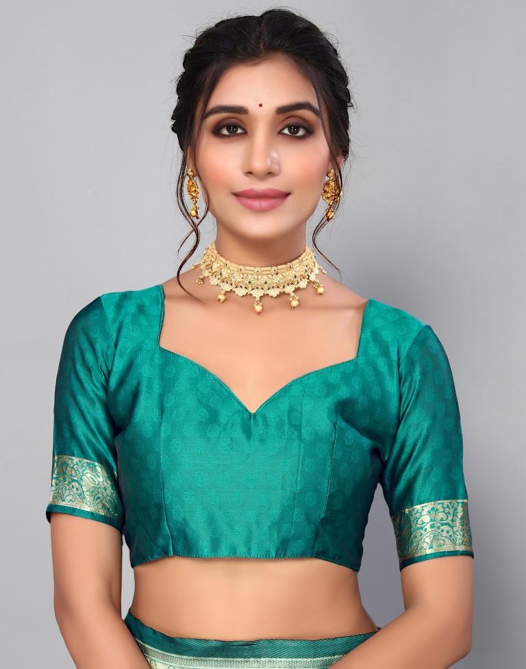 Rama Green Banarasi Silk Saree | Sudathi