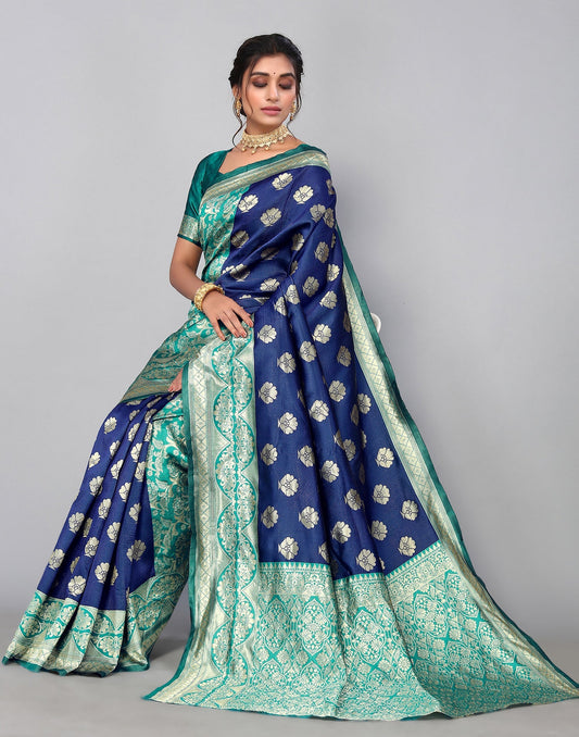 Rama Green Banarasi Silk Saree | Sudathi