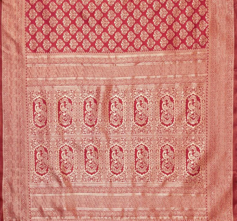 Maroon Banarasi Silk Saree | Sudathi