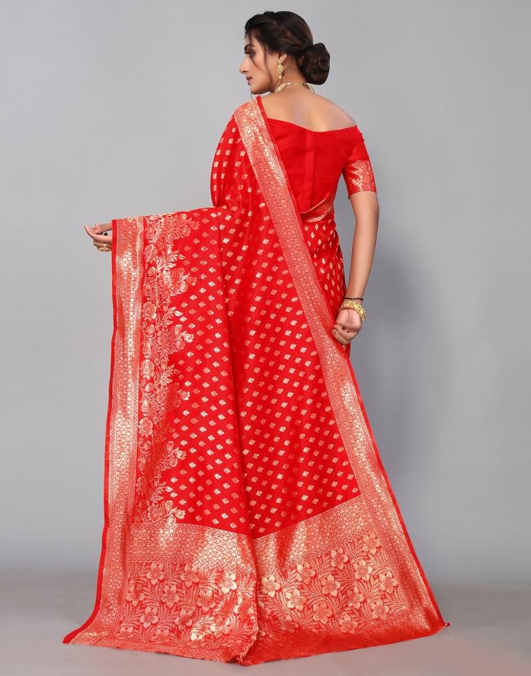Red Banarasi Silk Saree | Sudathi