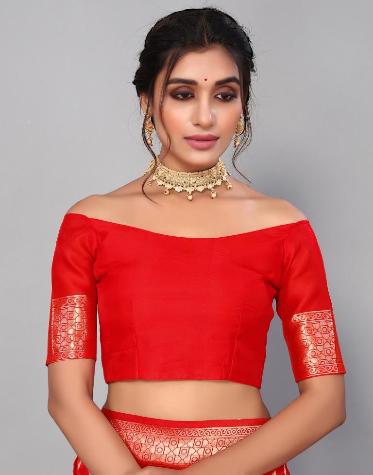 Red Banarasi Silk Saree | Sudathi