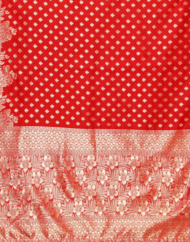 Red Banarasi Silk Saree | Sudathi