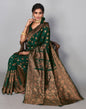 Dark Green Banarasi Silk Saree | Sudathi
