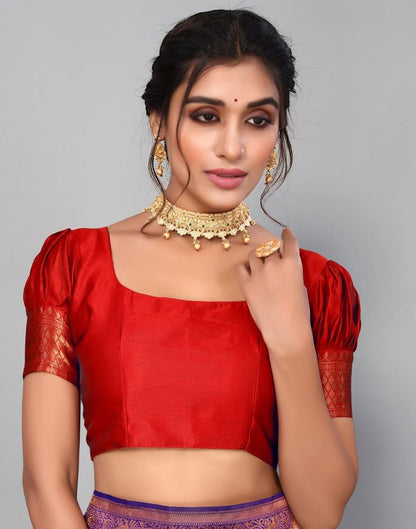 Violet Banarasi Silk Saree | Sudathi