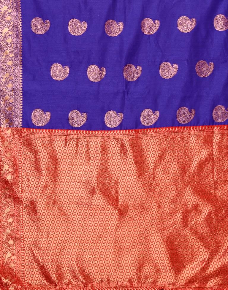 Violet Banarasi Silk Saree | Sudathi