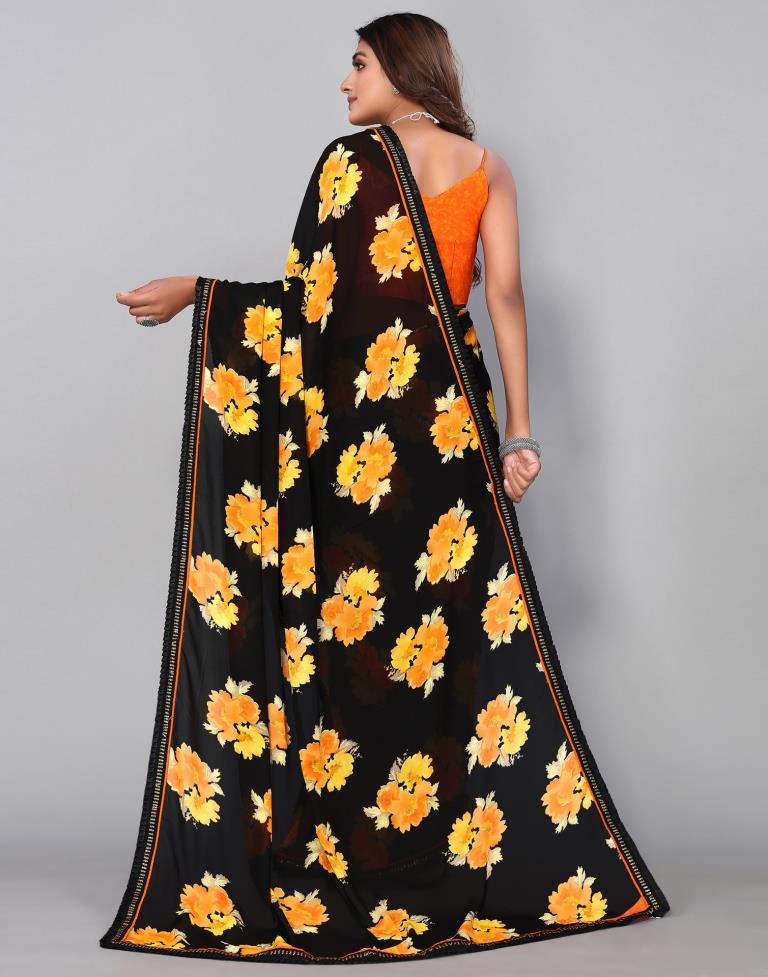 Black Georgette Saree | Sudathi