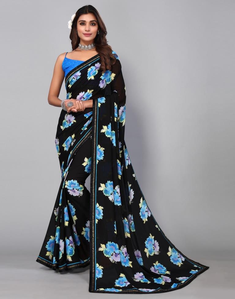 Black Georgette Saree | Sudathi