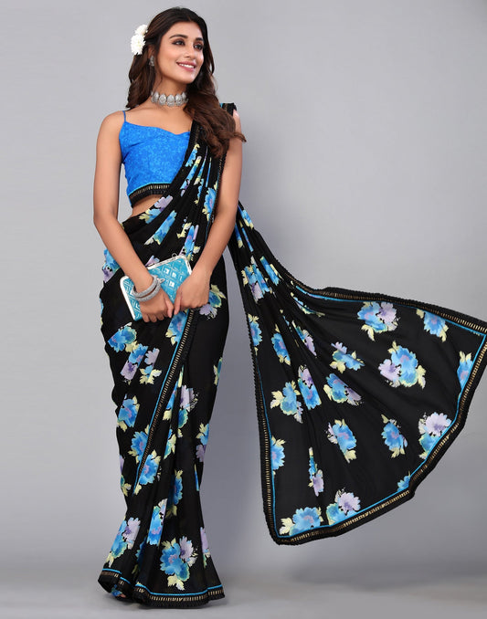 Black Georgette Saree | Sudathi