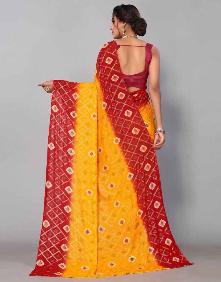 Yellow Georgette Saree | Sudathi