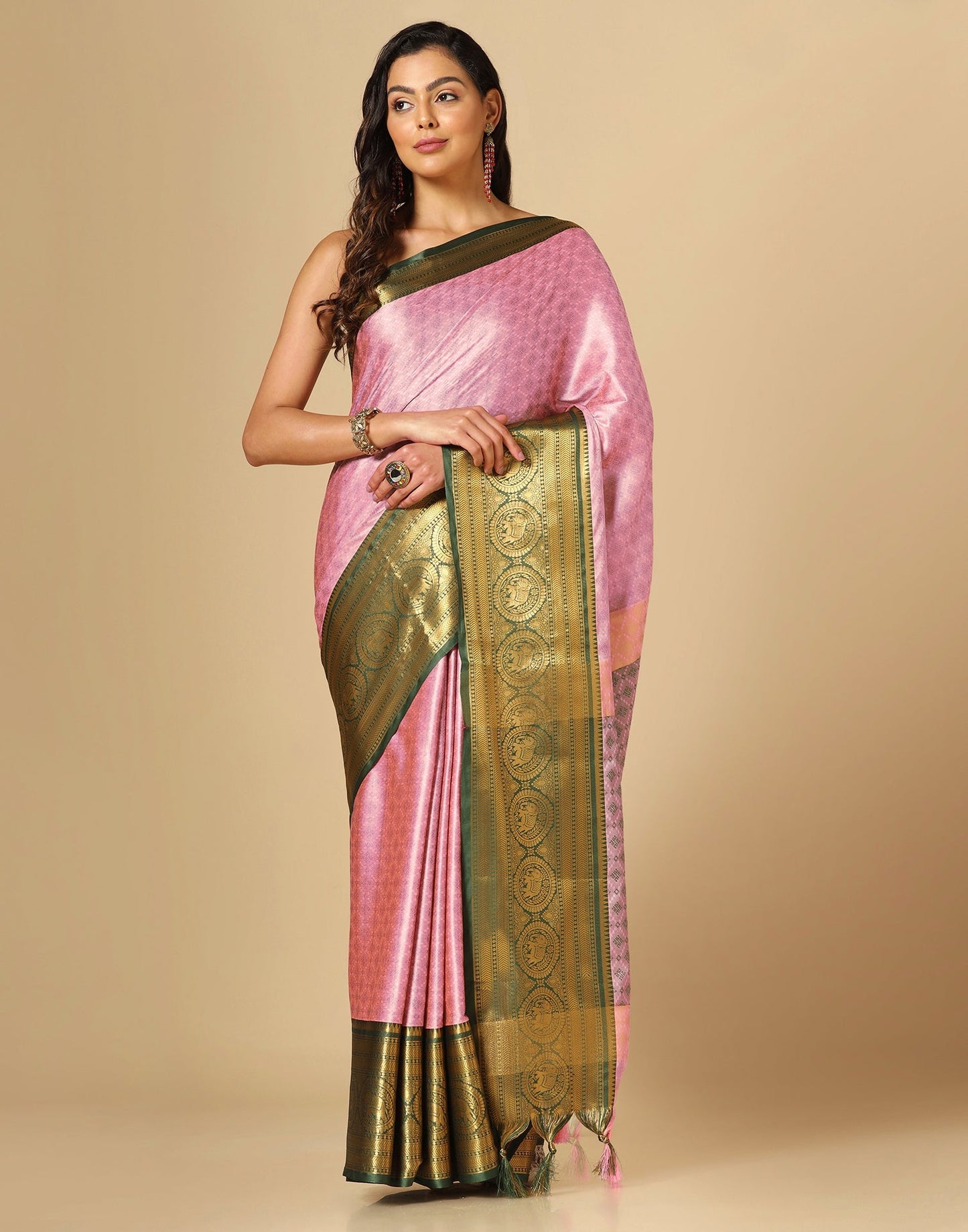 Light Pink Kanjivaram Silk Saree | Sudathi