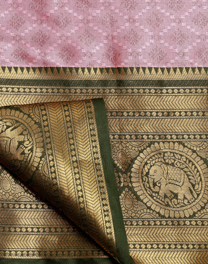 Light Pink Kanjivaram Silk Saree | Sudathi