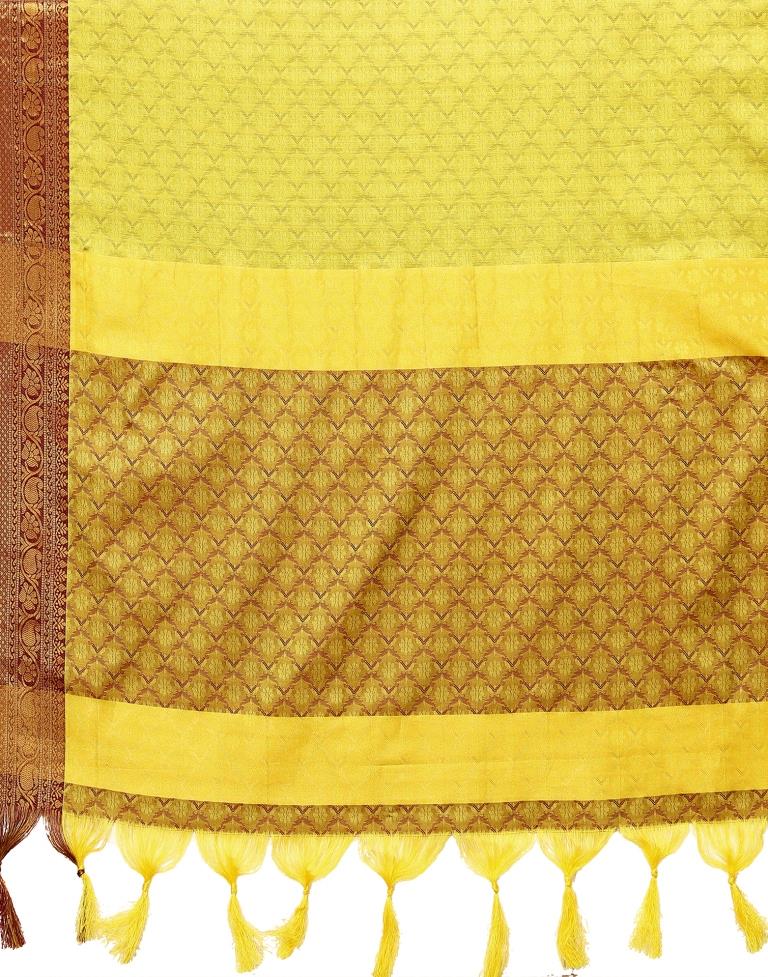 Lemon Green Kanjivaram Silk Saree | Sudathi