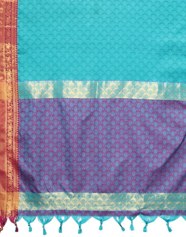 Sky Blue Kanjivaram Silk Saree | Sudathi
