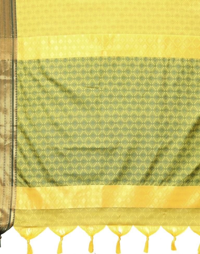 Lemon Green Kanjivaram Silk Saree | Sudathi