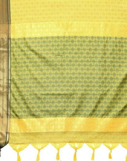 Lemon Green Kanjivaram Silk Saree | Sudathi
