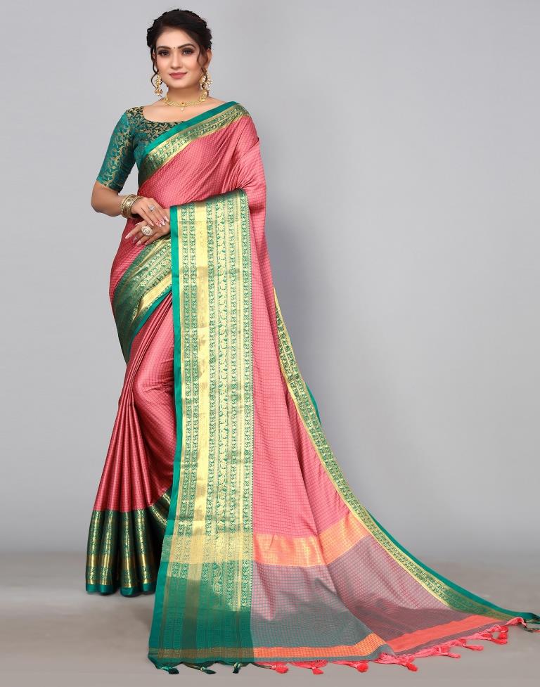 Rose Pink Kanjivaram Silk Saree | Sudathi