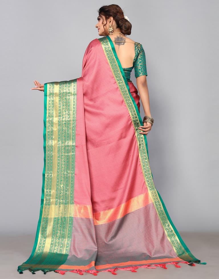 Rose Pink Kanjivaram Silk Saree | Sudathi