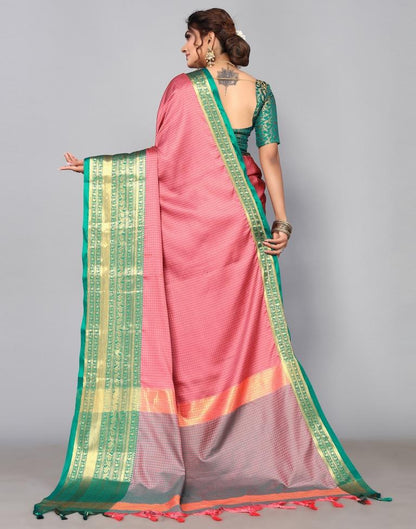 Rose Pink Kanjivaram Silk Saree | Sudathi