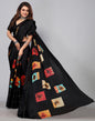 Black Georgette Printed Saree