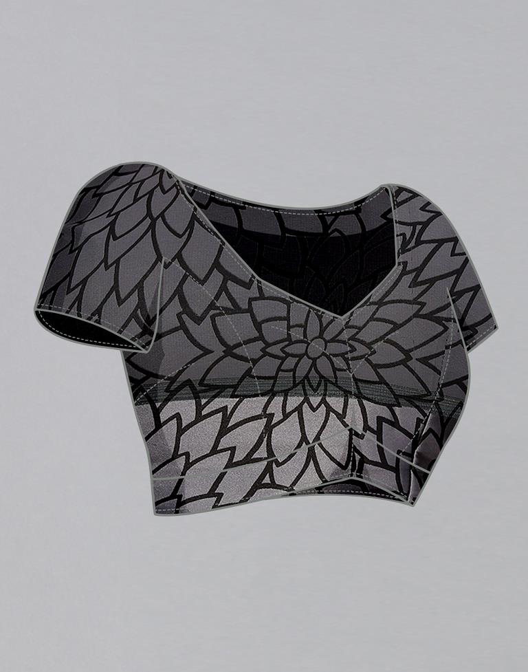 Dark Grey Georgette Saree | Sudathi