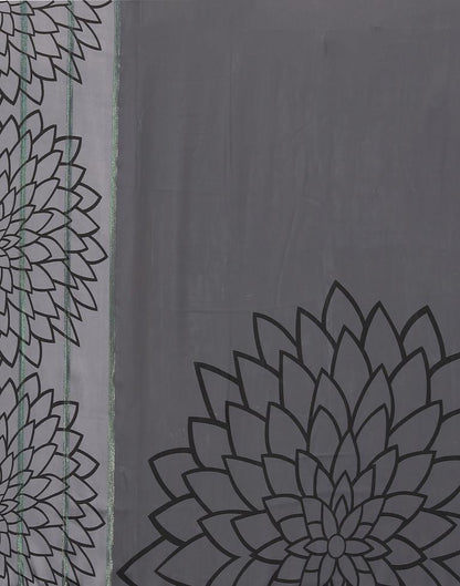 Dark Grey Georgette Saree | Sudathi