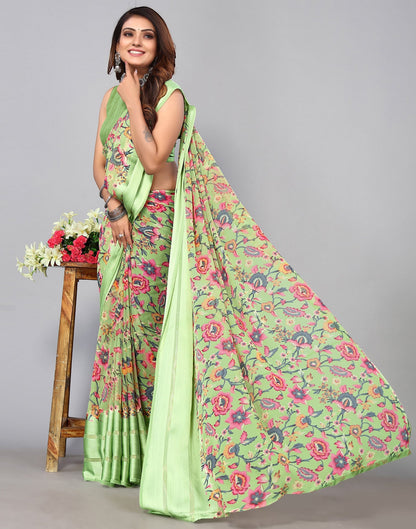 Light Green Georgette Saree | Sudathi