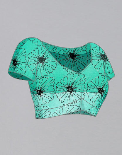 Turquoise Green Georgette Saree | Sudathi