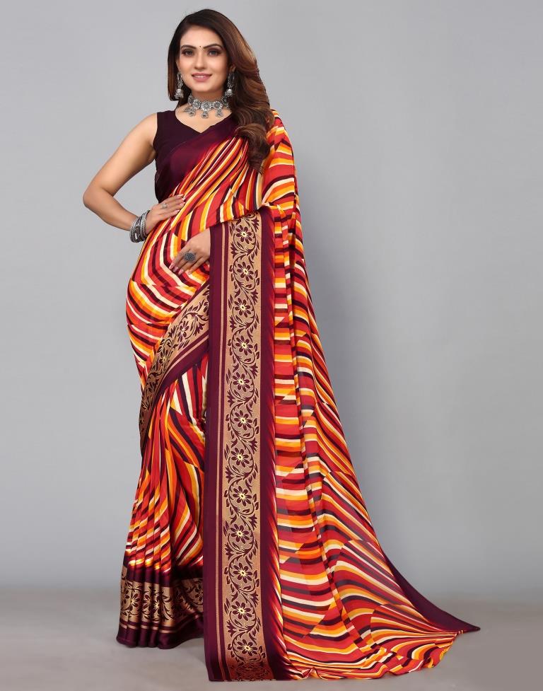 Multicoloured Georgette Saree | Sudathi