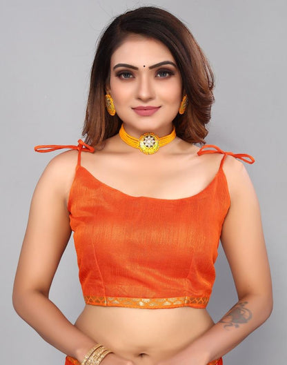 Orange Chiffon Saree | Sudathi