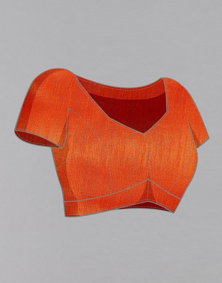 Orange Chiffon Saree | Sudathi