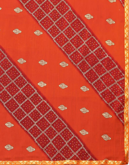 Orange Chiffon Saree | Sudathi